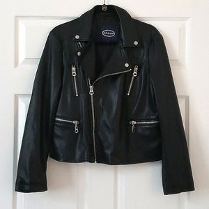 Vegan Faux Leather Moto Jacket